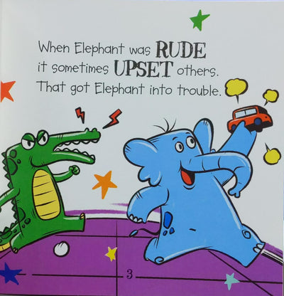 Elephant Is Rude But Learns To Be Polite - Moral Book