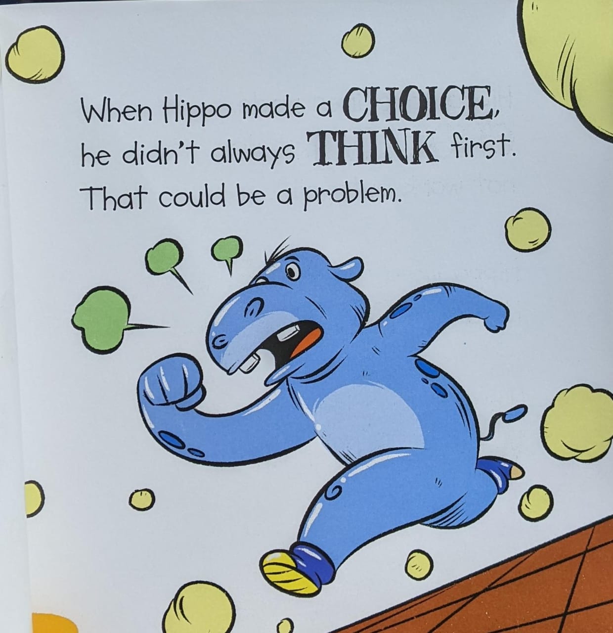 Hippo Doesn't Think But Leanrs To Make Good Choice - Moral Book