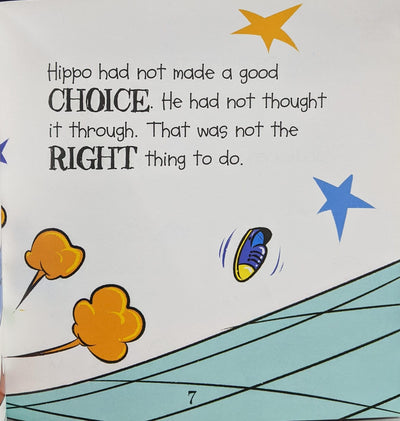 Hippo Doesn't Think But Leanrs To Make Good Choice - Moral Book