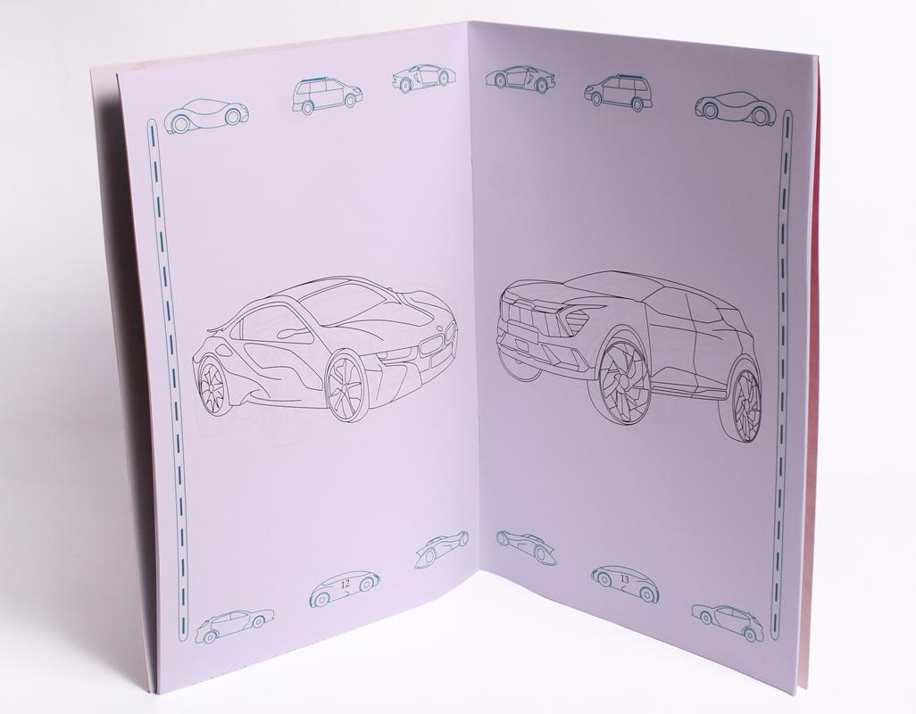 Modern Cars Colouring Book