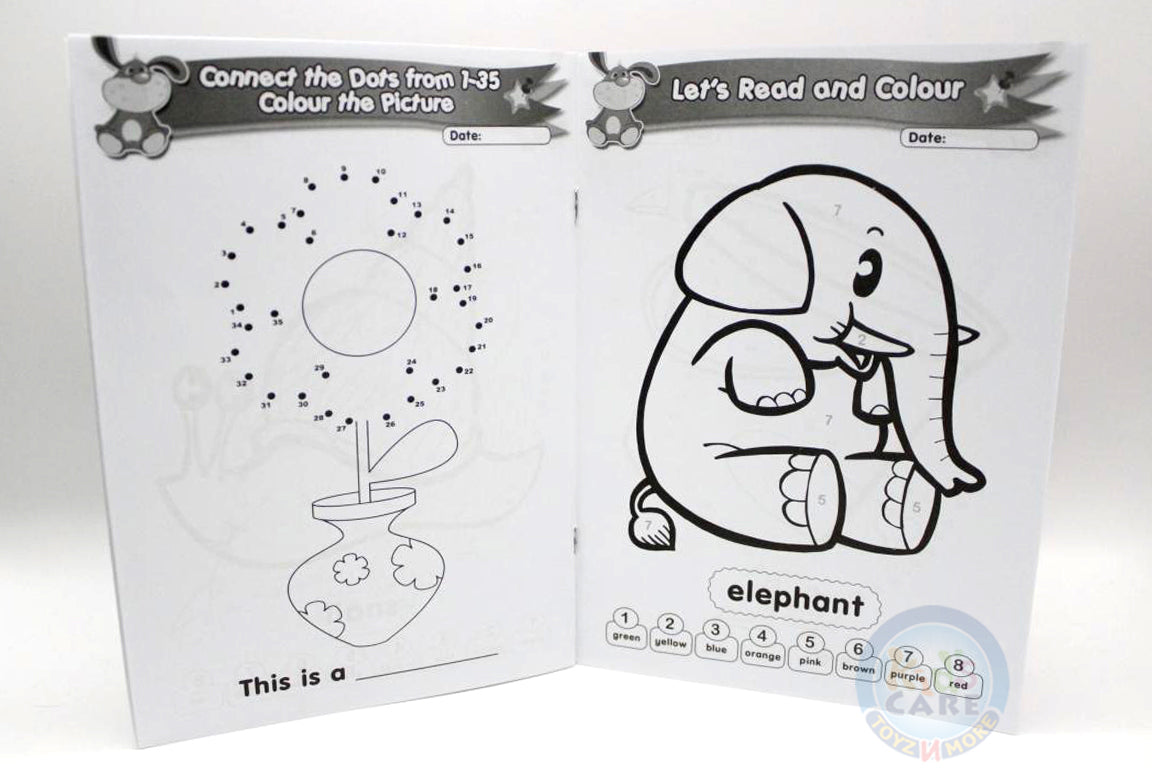 Colouring By Numbers & Joining The Dots Book Series (1-4)