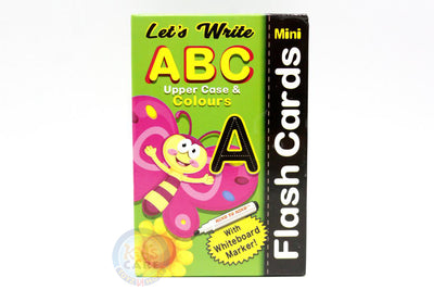 Let's Write ABC Upper Case & Colours Mini Flash Cards With Whiteboard Marker