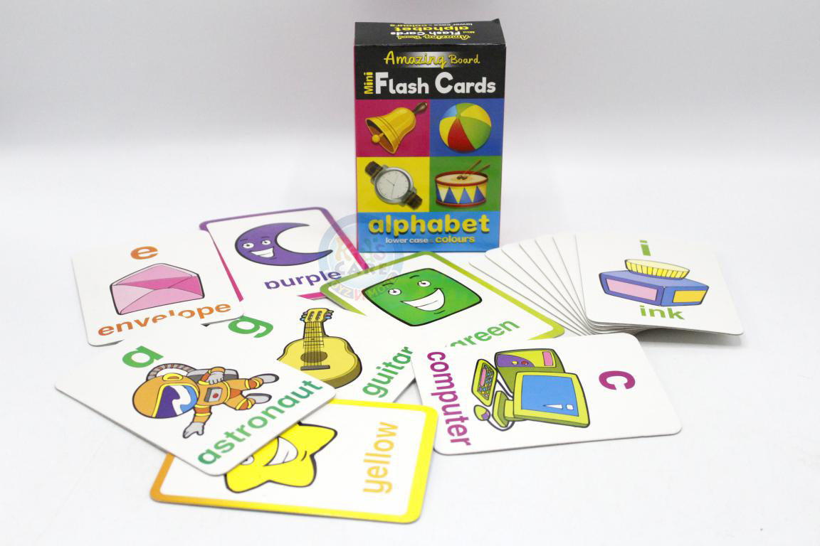 Amazing Board Mini Flash Cards Alphabet Lower Case & Colours