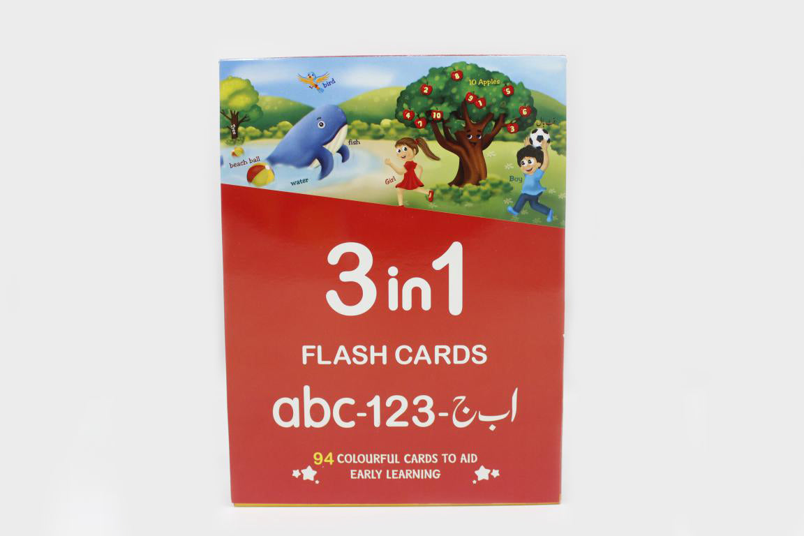 3 In 1 Small Abc - 123 - Alif Bay Jeem Flash Cards (2084)