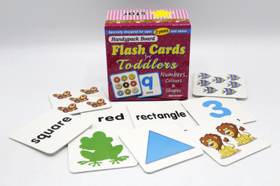 Numbers, Colours & Shapes Handypack Board Flash Cards For Toddlers