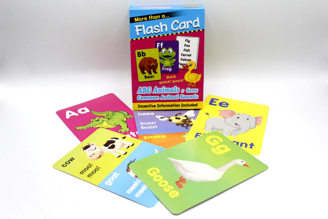 ABC Animals & Some Common Animal Sounds Flash Cards