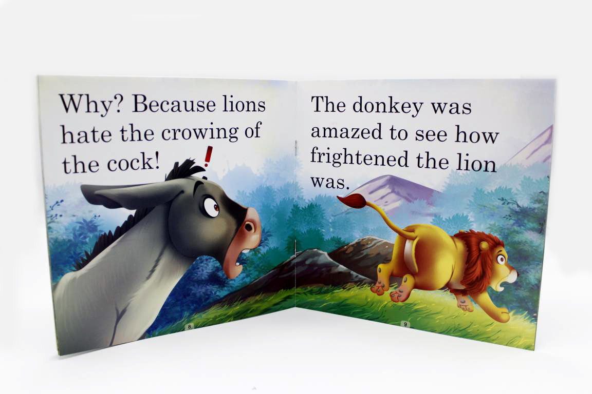 The Lion The Cock And The Donkey Story Book