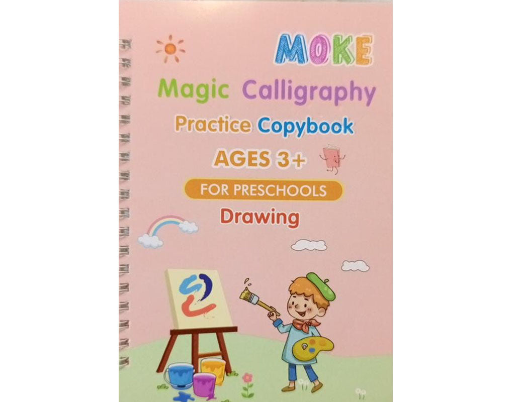 Pack of Four Magic Calligraphy Practice Copybooks! for Ages 3+