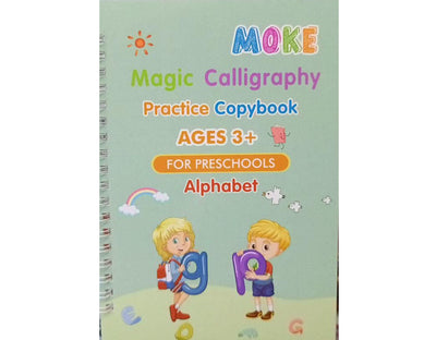 Pack of Four Magic Calligraphy Practice Copybooks! for Ages 3+