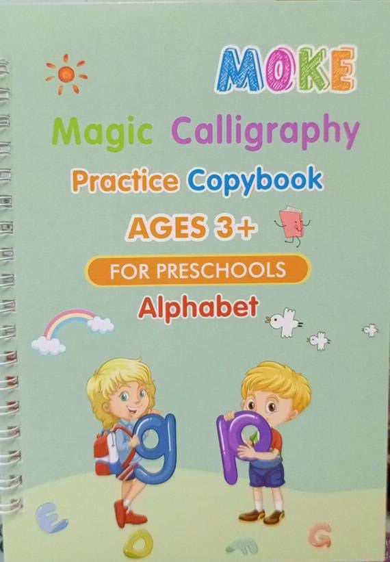 Pack of Four Magic Calligraphy Practice Copybooks! for Ages 3+