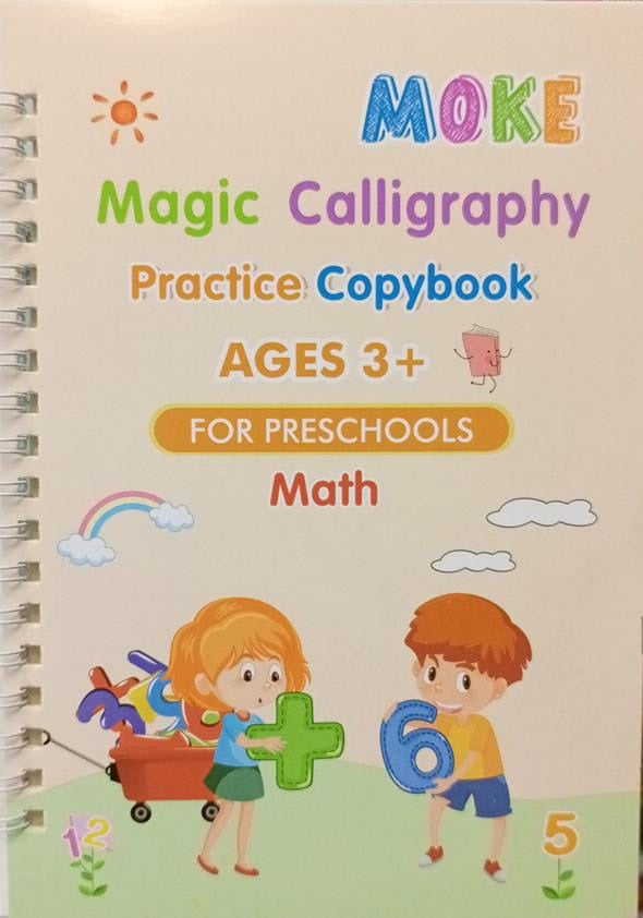 Pack of Four Magic Calligraphy Practice Copybooks! for Ages 3+