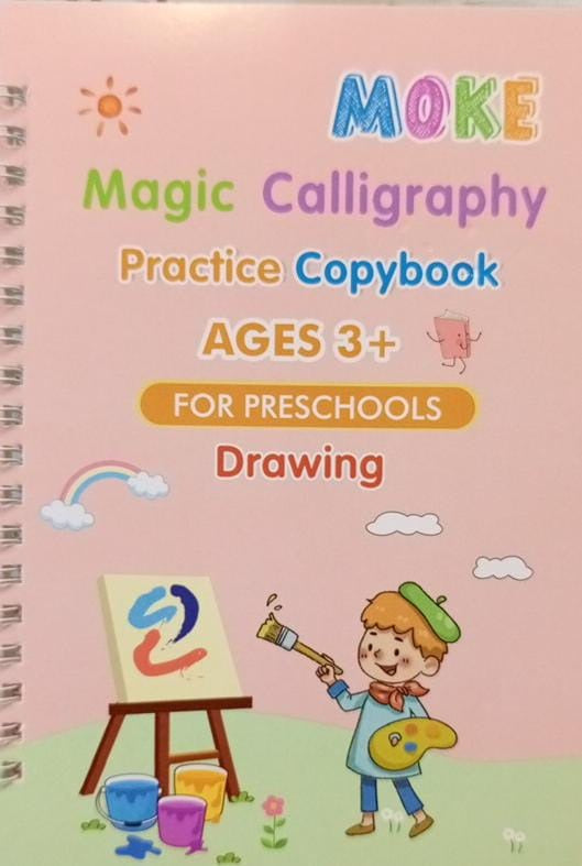 Pack of Four Magic Calligraphy Practice Copybooks! for Ages 3+